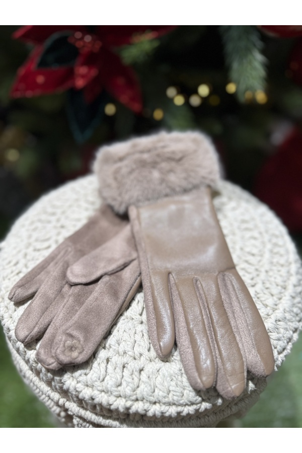 Guantes Pelo. Varios. Color: negro, marron chocolate, granate, taupe, crudo |