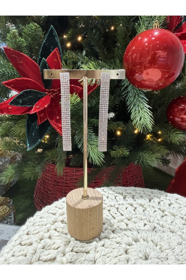 Pendientes Diva Plateado. Bisuteria.  | Bambalinas Closet