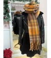 Bufanda Franela Cuadros. Inicio. Color: negro, verde, celeste, beige, naranja