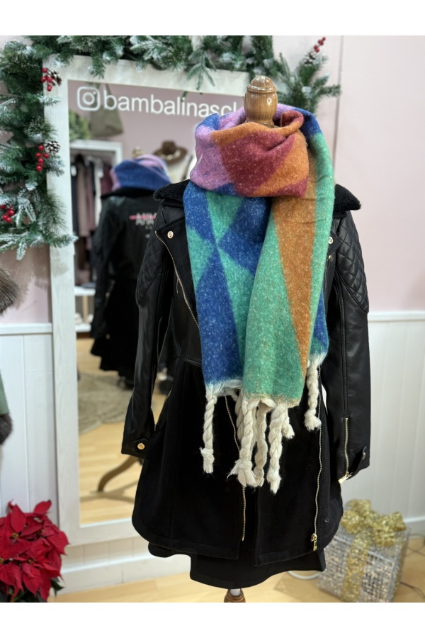 Bufanda Multicolor. Varios. Color: azul marino, gris, negro | Bambalinas Closet