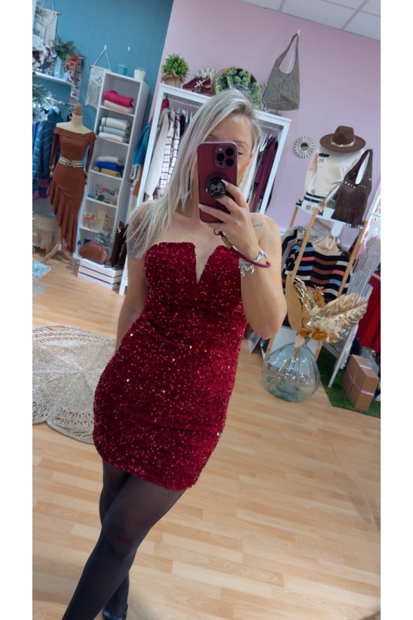 Vestido Lazo. Vestidos. Color: granate, marron chocolate, negro | Bambalinas