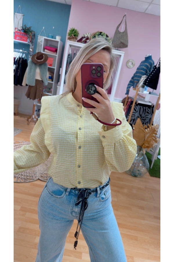 Camisa Vichy Amarilla. Camisas / Tops/Chalecos.  | Bambalinas Closet
