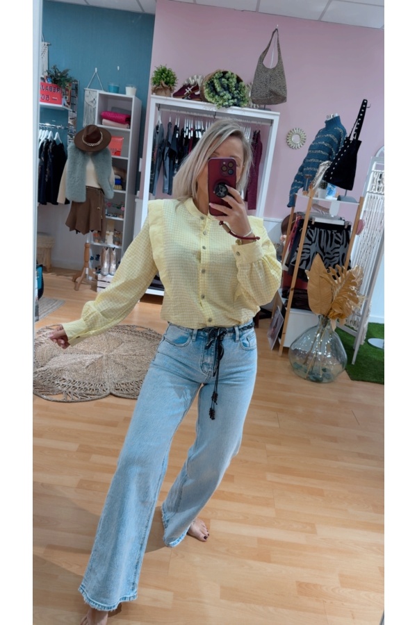 Camisa Vichy Amarilla. Camisas / Tops/Chalecos.  | Bambalinas Closet