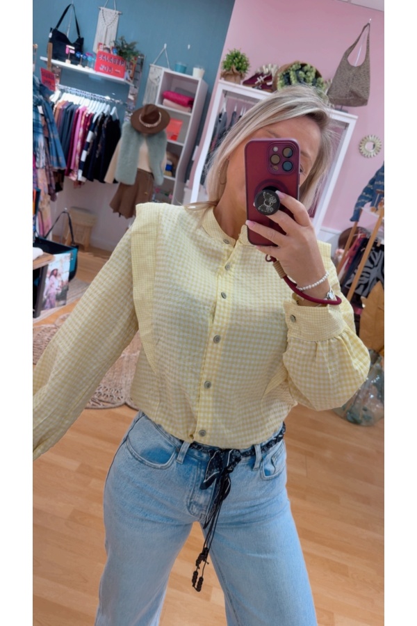 Camisa Vichy Amarilla. Camisas / Tops/Chalecos.  | Bambalinas Closet