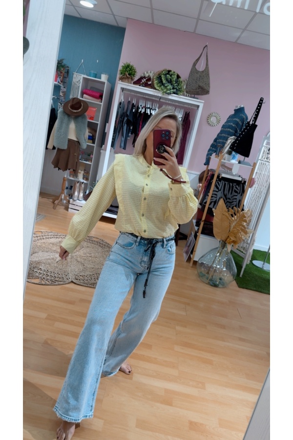 Camisa Vichy Amarilla. Camisas / Tops/Chalecos.  | Bambalinas Closet