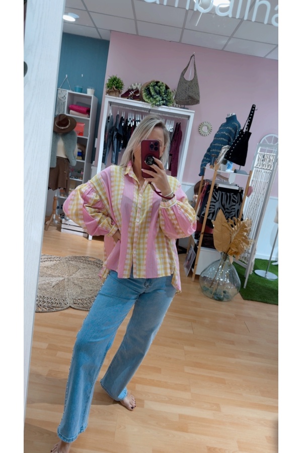Camisa Cuadros Rosa. Camisas / Tops/Chalecos.  | Bambalinas Closet