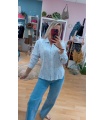 Camisa Corazones Azul. Camisas / Tops/Chalecos. Tallas: m, l, xl, s | Bambalinas