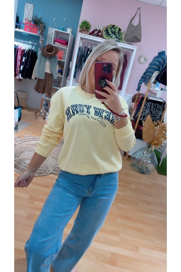 Sudadera New York Amarilla. Sueters / Jersey. Tallas: m, l, s | Bambalinas Closet