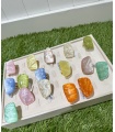 Anillo Agua. Bisuteria. Color: rosa, amarillo pastel, beige, marfil, verde kaki