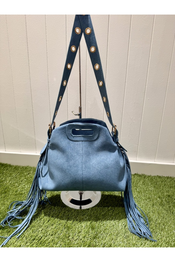 Bolso Aros Dorados. Bolsos. Color: denim claro, rosa, marfil | Bambalinas Closet