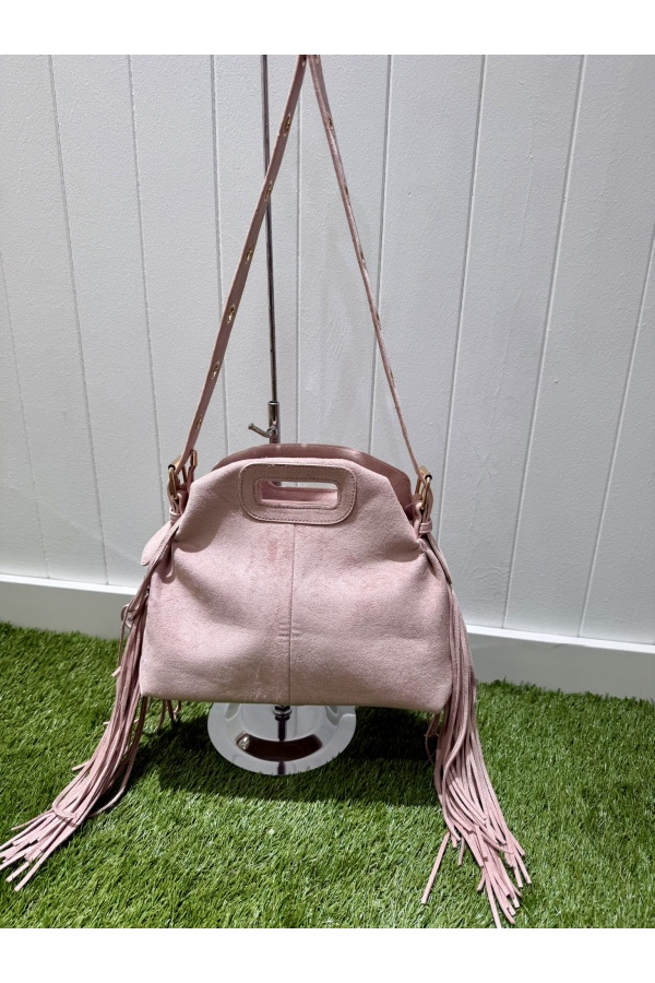 Bolso Aros Dorados. Bolsos. Color: denim claro, rosa, marfil | Bambalinas Closet