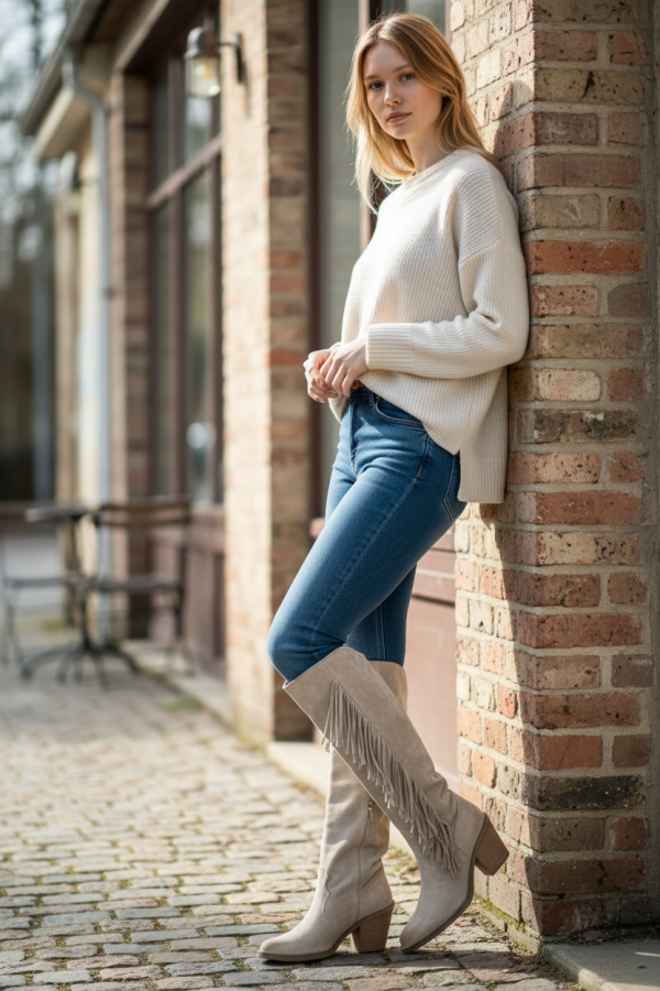 Bota Bambi Flecos. Botas Altas. Tallas: 36, 37, 38, 39, 40 | Bambalinas Closet