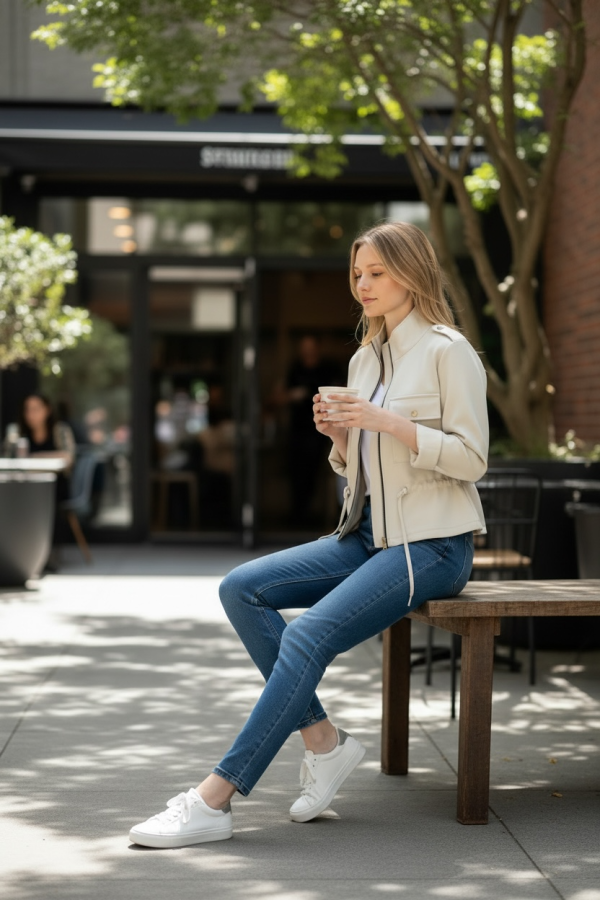 Cazadora Cordon. Prenda exterior. Color: rosa, azul pastel, crudo, negro; Tallas: