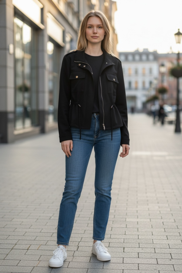 Cazadora Cordon. Prenda exterior. Color: rosa, azul pastel, crudo, negro; Tallas: