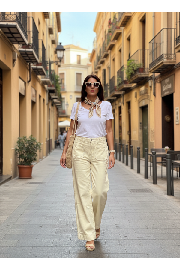 Vaquero Trenza Amarillo. Pantalones / Shorts. Tallas: xs, s, m, l, xl |