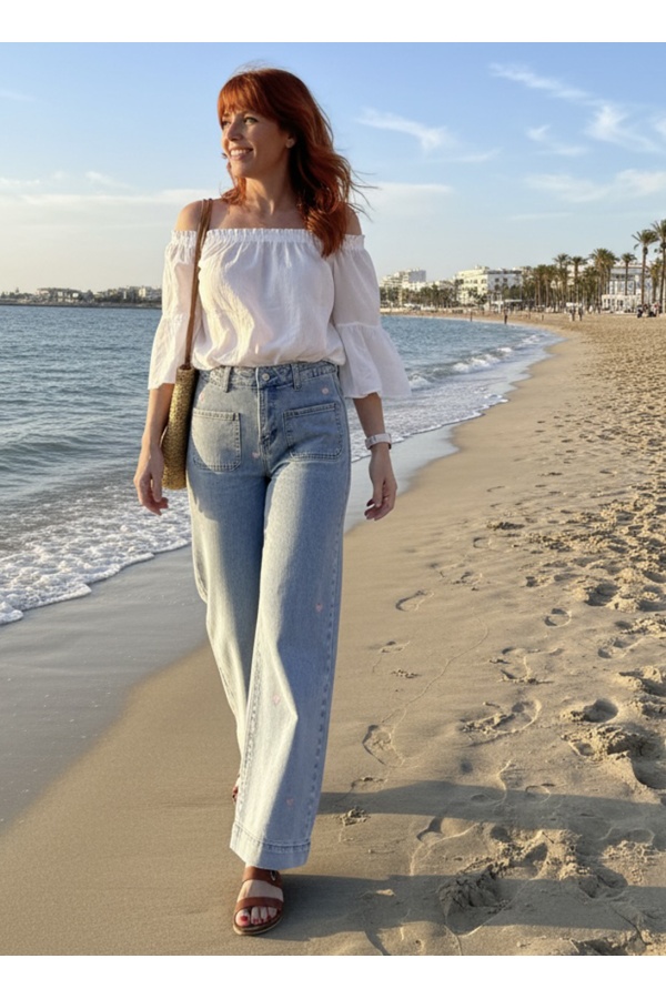 Vaquero Corazones. Pantalones / Shorts. Tallas: 34, 36, 38, 40, 42 | Bambalinas