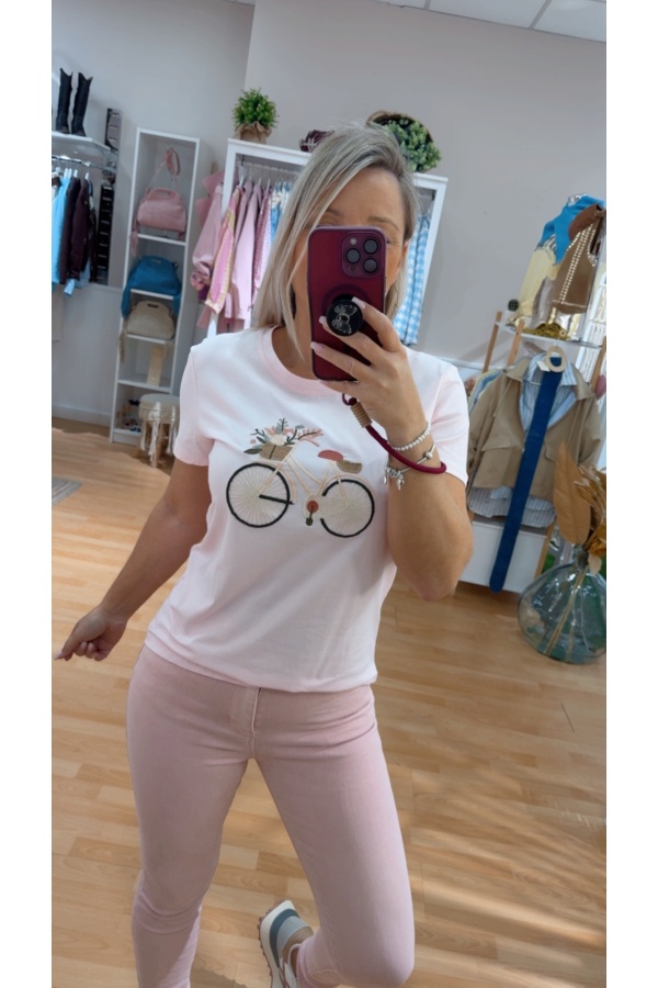 Camiseta Bici Rosa. Camisetas. Tallas: l, xl, xxl, m | Bambalinas Closet