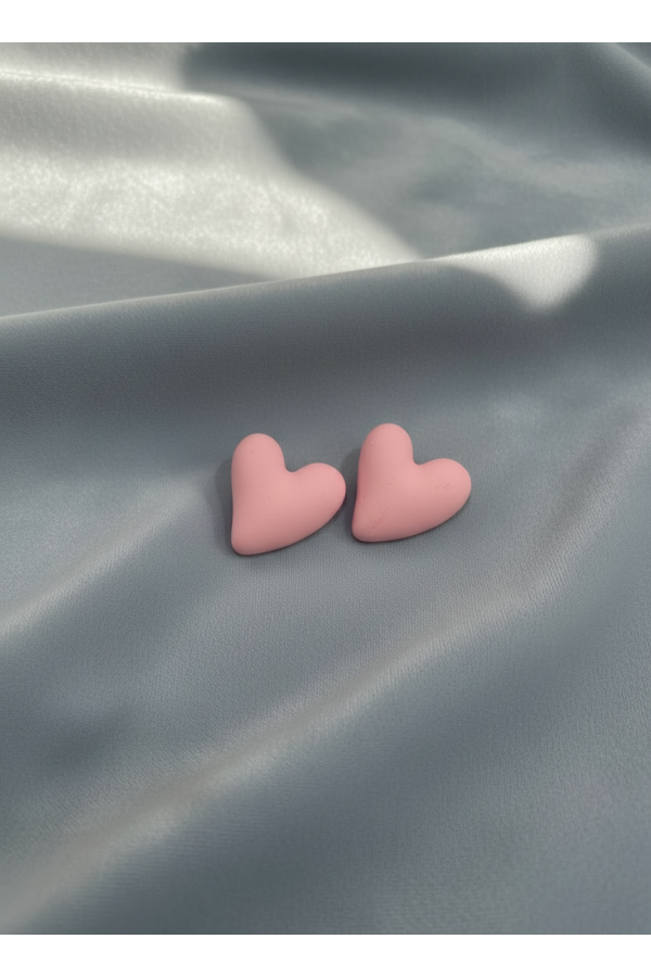 Pendiente Corazon. Bisuteria. Color: blanco, verde turquesa, rosa | Bambalinas