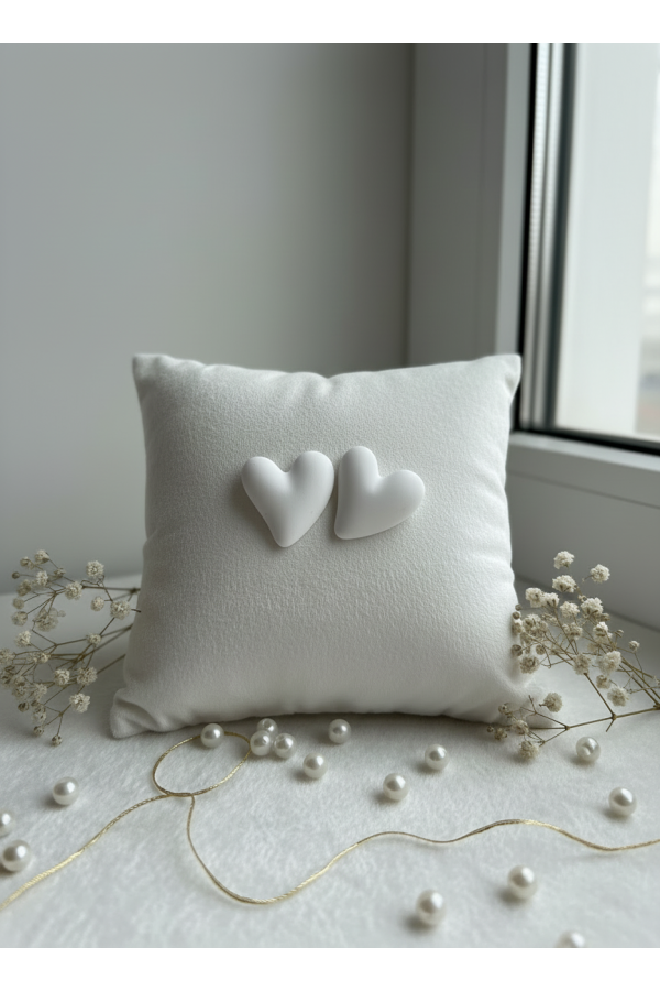 Pendiente Corazon. Bisuteria. Color: blanco, verde turquesa, rosa | Bambalinas