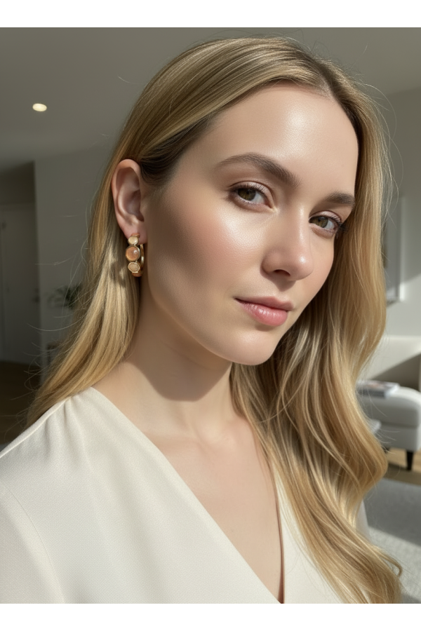 Pendientes Melocoton. Bisuteria.  | Bambalinas Closet