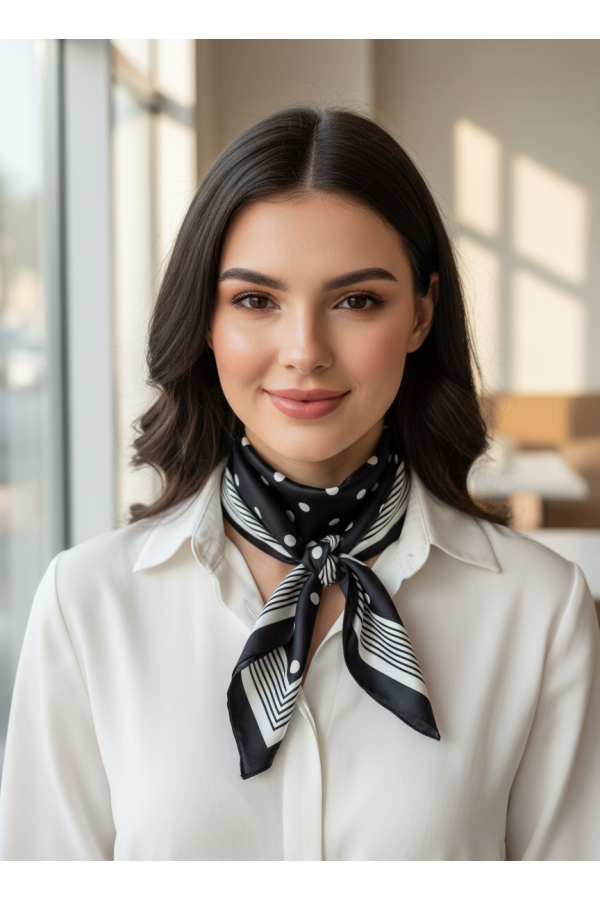 Pañuelo Topos. Pañuelos /Bufandas. Color: negro, gris, burdeos, denim claro, uva