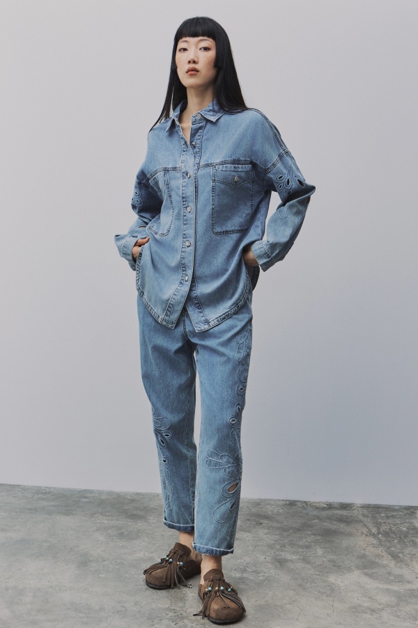 Chaqueta Denim Troquelada. Inicio. Tallas: s, m, xs | Bambalinas Closet