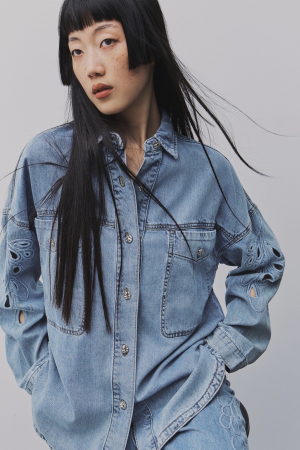 Chaqueta Denim Troquelada. Inicio. Tallas: s, m, xs | Bambalinas Closet