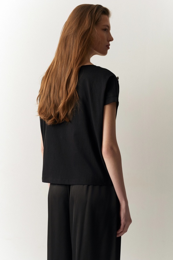 Camiseta Western Negra. Camisetas / Camisas BSB. Tallas: m, s | Bambalinas Closet