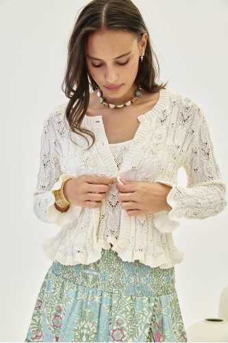 Cardigan Kima. Partes de arriba NÜD & NKN. Tallas: m/l, s/m | Bambalinas Closet