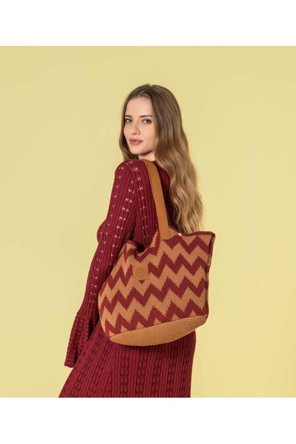 Bolso Crochet ZigZag. Inicio.  | Bambalinas Closet