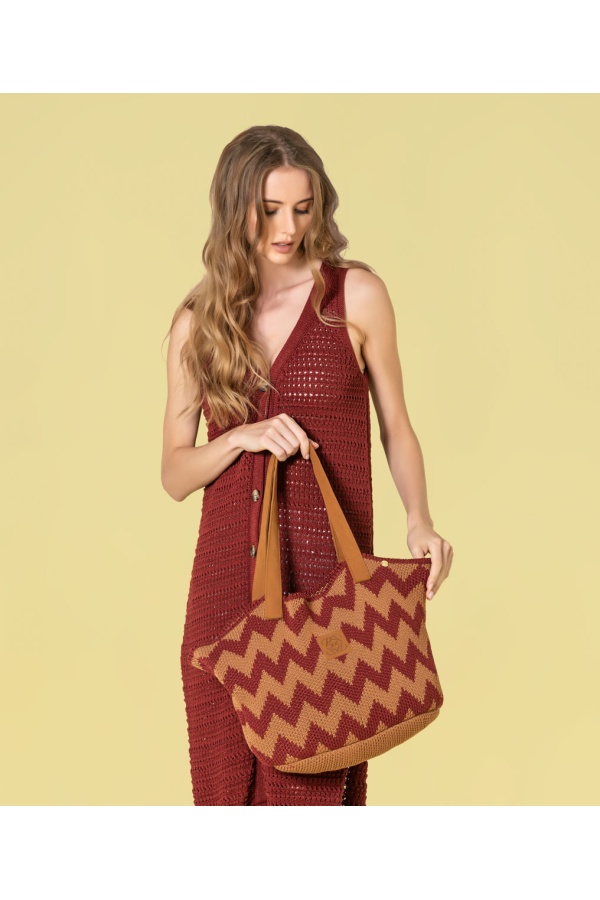 Bolso Crochet ZigZag. Inicio.  | Bambalinas Closet