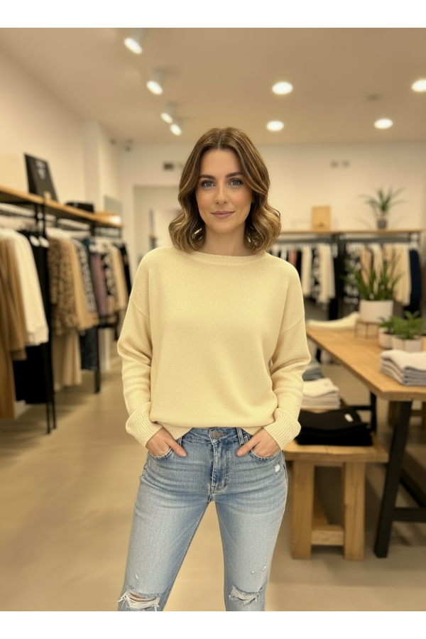 Jersey Nuria. Sueters / Jersey. Color: azul pastel, verde mint, amarillo pastel