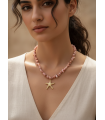 Collar Estrellita de Mar. Bisuteria. Color: rosa, marfil | Bambalinas Closet