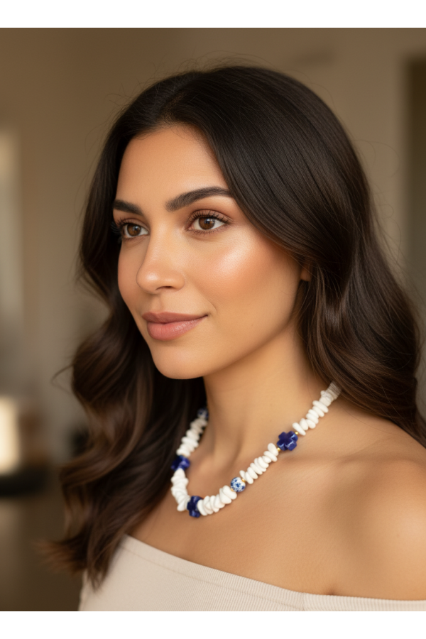Collar BlancoAzul. Bisuteria.  | Bambalinas Closet