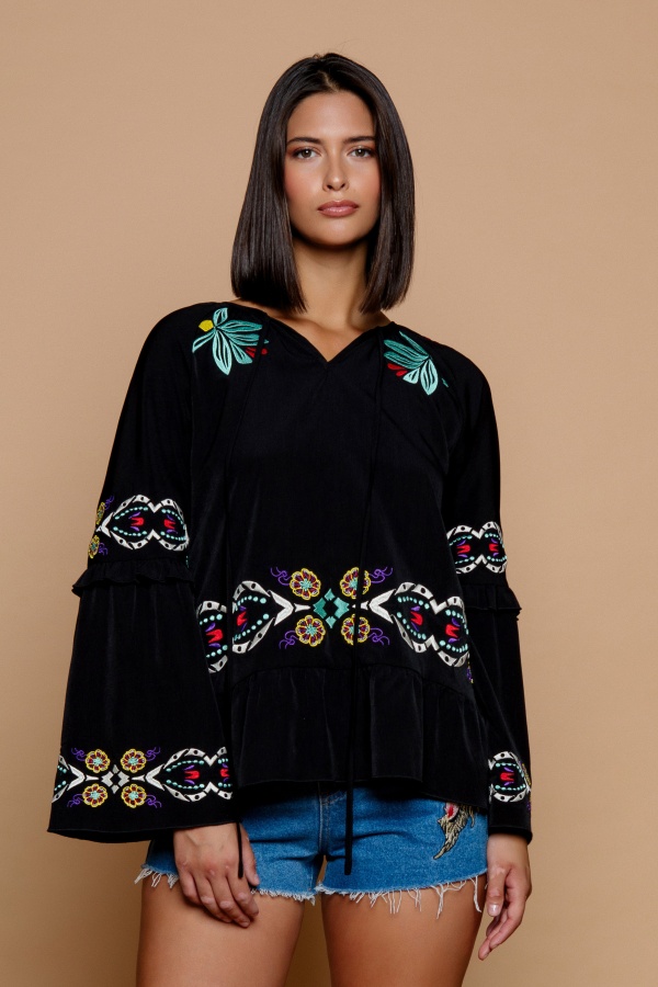 Blusa Boho. Camisas / Tops/Chalecos. Tallas: xs, s, m, l, xl | Bambalinas Closet