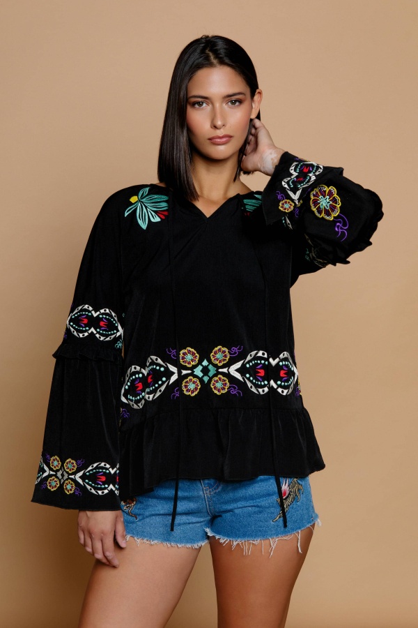 Blusa Boho. Camisas / Tops/Chalecos. Tallas: xs, s, m, l, xl | Bambalinas Closet