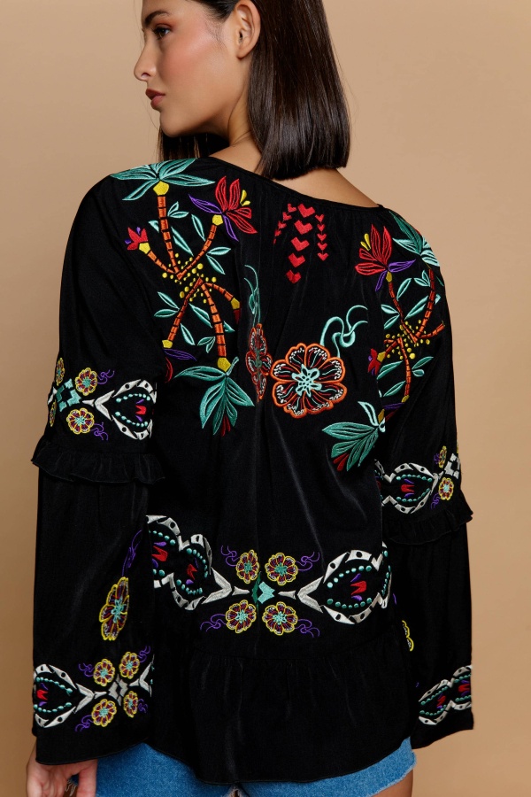 Blusa Boho. Camisas / Tops/Chalecos. Tallas: xs, s, m, l, xl | Bambalinas Closet