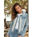 Cazadora Vaquera Crochet. Prenda exterior. Tallas: s, m, l, xl, xxl | Bambalinas