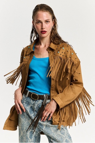 Chaqueta Antelina Flecos. Inicio.  | Bambalinas Closet