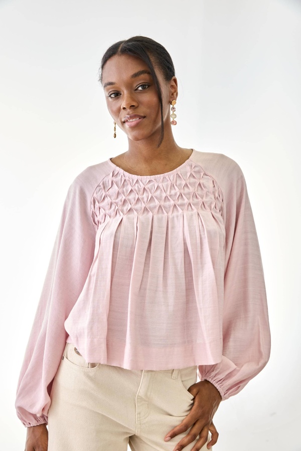 Blusa Seneca Rosa Bebe. Inicio.  | Bambalinas Closet