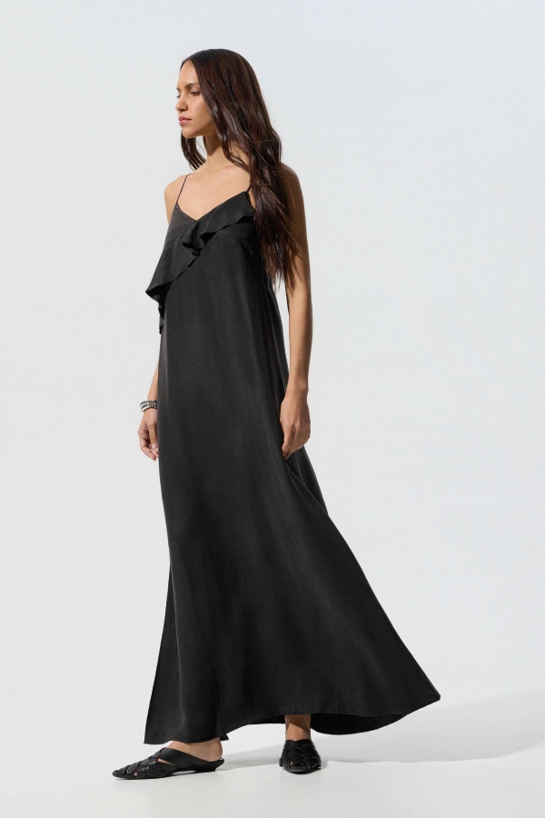 Vestido Cupro Negro. Vestidos BSB. Tallas: m, l, s | Bambalinas Closet