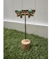 Pendientes Hoja Turquesa. Bisuteria.  | Bambalinas Closet