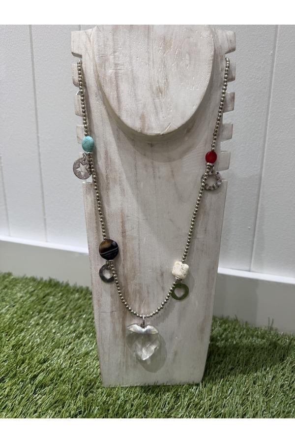 Collar Corazon Transparente. Bisuteria.  | Bambalinas Closet