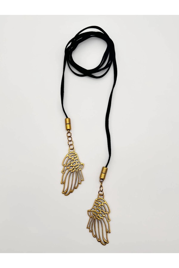 Collar Alas Negro Camaleonica. Accesorios Camaleónica.  | Bambalinas Closet