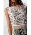 Top Dalias Piedra. Camisetas / Camisas BSB. Tallas: m, l, s | Bambalinas Closet