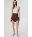Short Molly. Pantalones / Shorts BSB. Color: marron chocolate, blanco; Tallas: