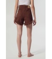 Short Molly. Pantalones / Shorts BSB. Color: marron chocolate, blanco; Tallas: