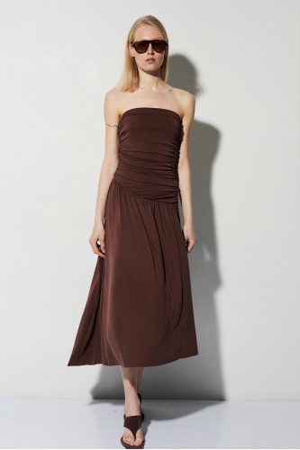 Vestido Cuba. Vestidos BSB. Color: negro, trigo, marron chocolate; Tallas: xs, s