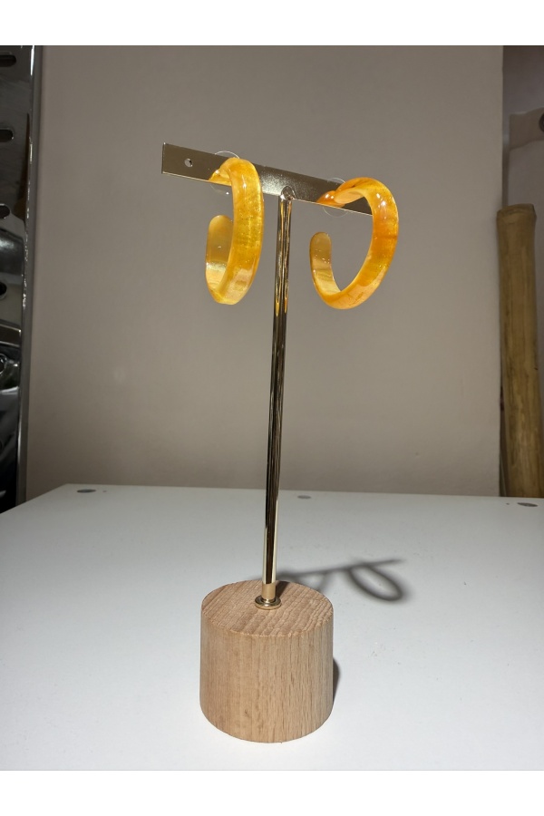 Pendientes Aro Nacar. Bisuteria. Color: amarillo, verde, naranja, rosa |