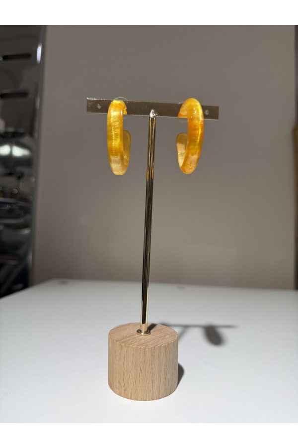 Pendientes Aro Nacar. Bisuteria. Color: amarillo, verde, naranja, rosa |